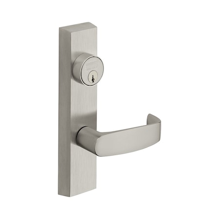 Sargent Left Hand Reverse Nightlatch Key Retractable Latch ET Exit Device Trim with L Lever Satin Chrome 704ETL26DLHR